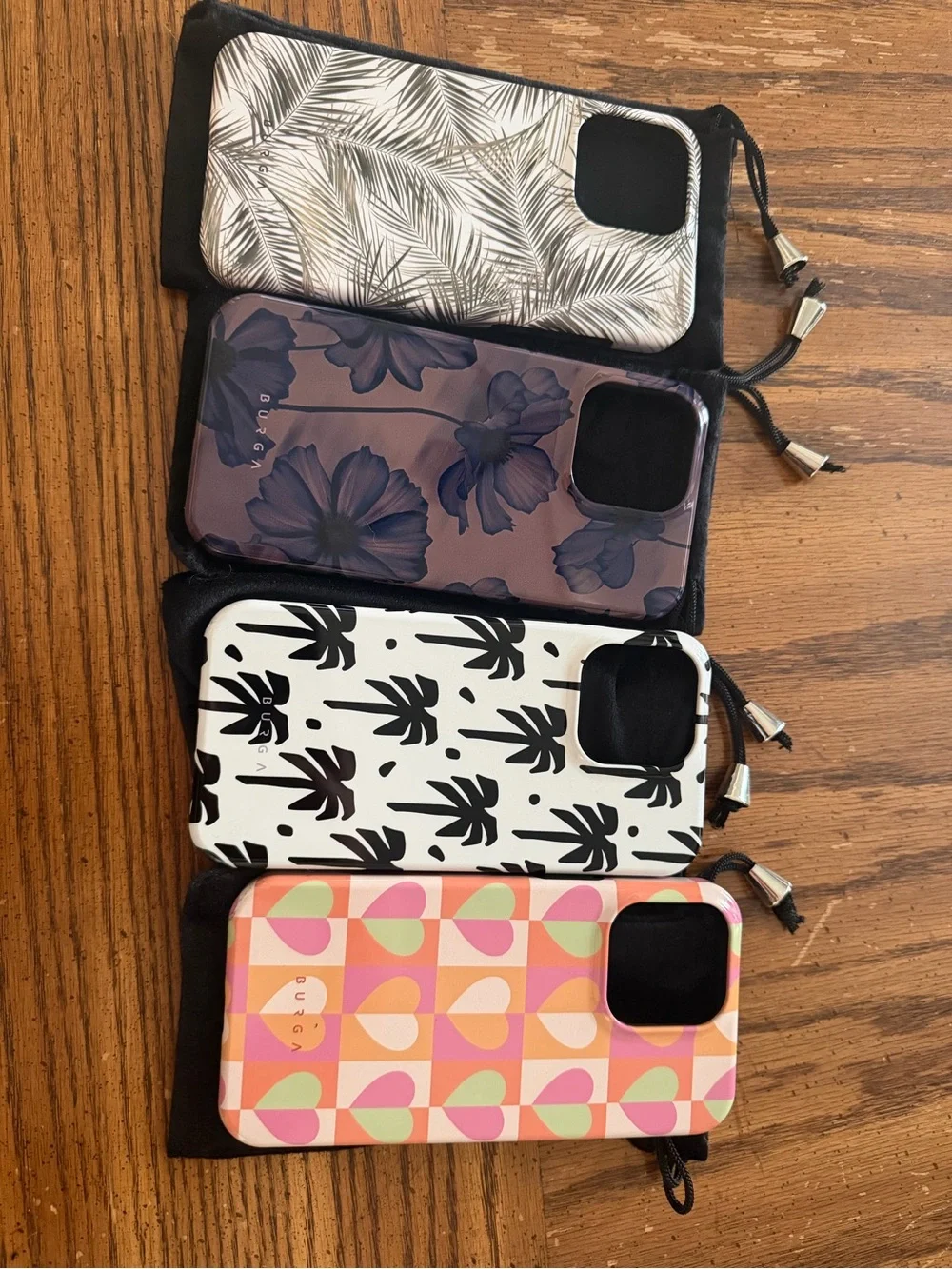 New Burga iPhone 15 ProMax Cases Set of 4